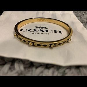 Coach Signature Bracelet/Bangle - Black & Gold